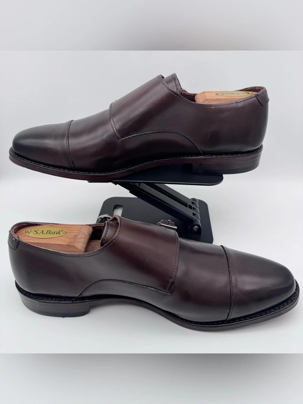 Allen Edmonds Mora 2.0 Brown Leather Double Monk Strap Shoes Men's Size 9 D